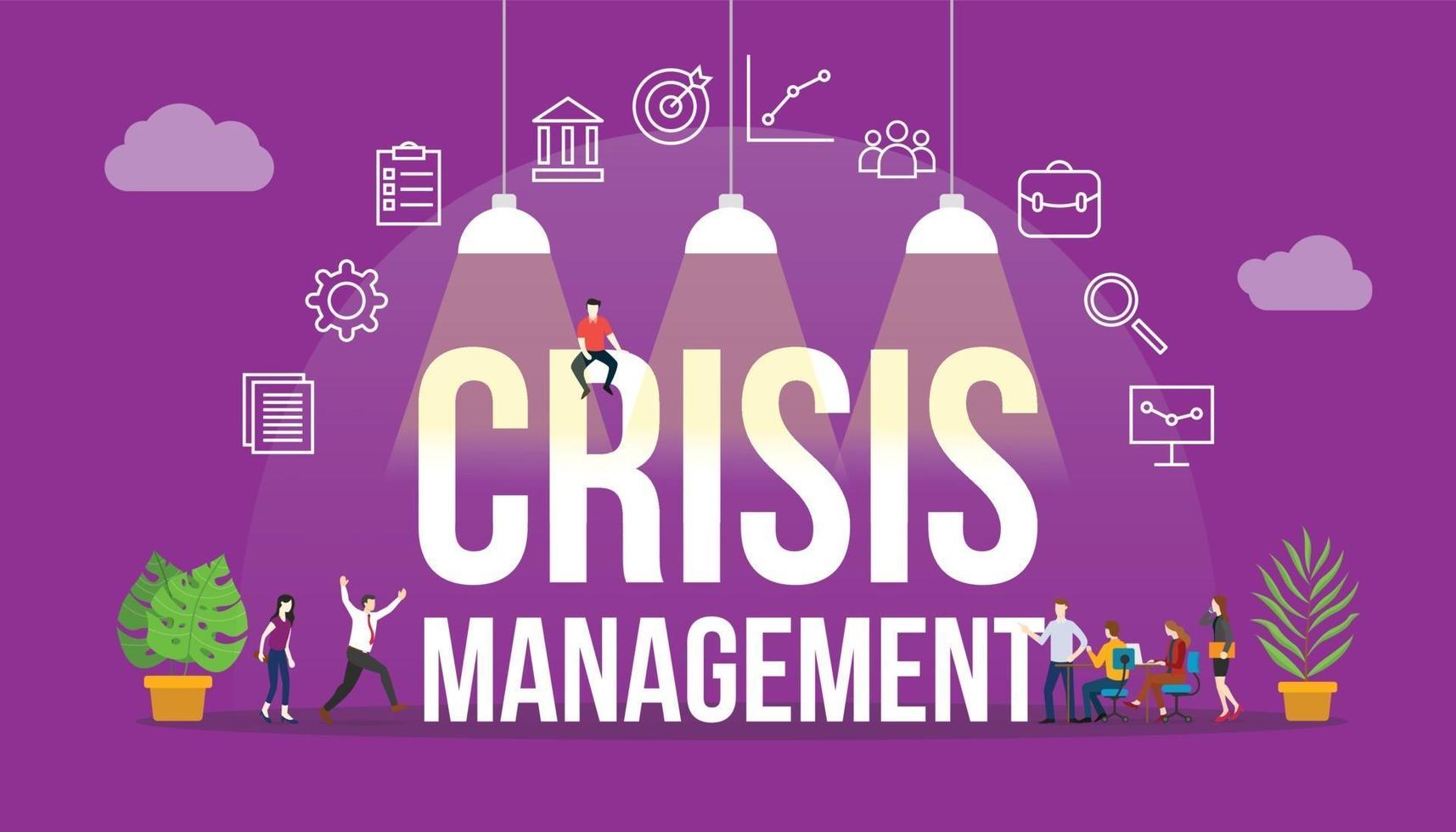 crisis-management-company-concept-with-people-and-big-text-word-free-vector
